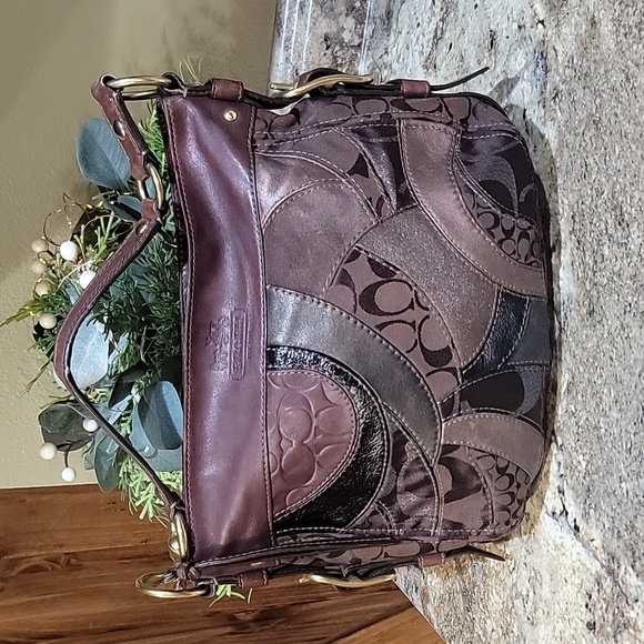 Coach Bags Coach Zoe Euc Mosaic Patchwork Top Handle Purse Poshmark